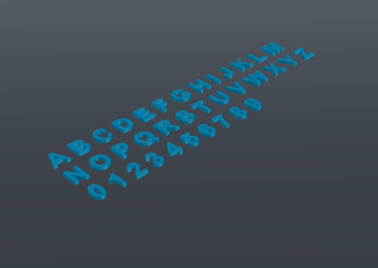 Free 3D Alphabet Letter DWG Blocks for AutoCAD Drawing