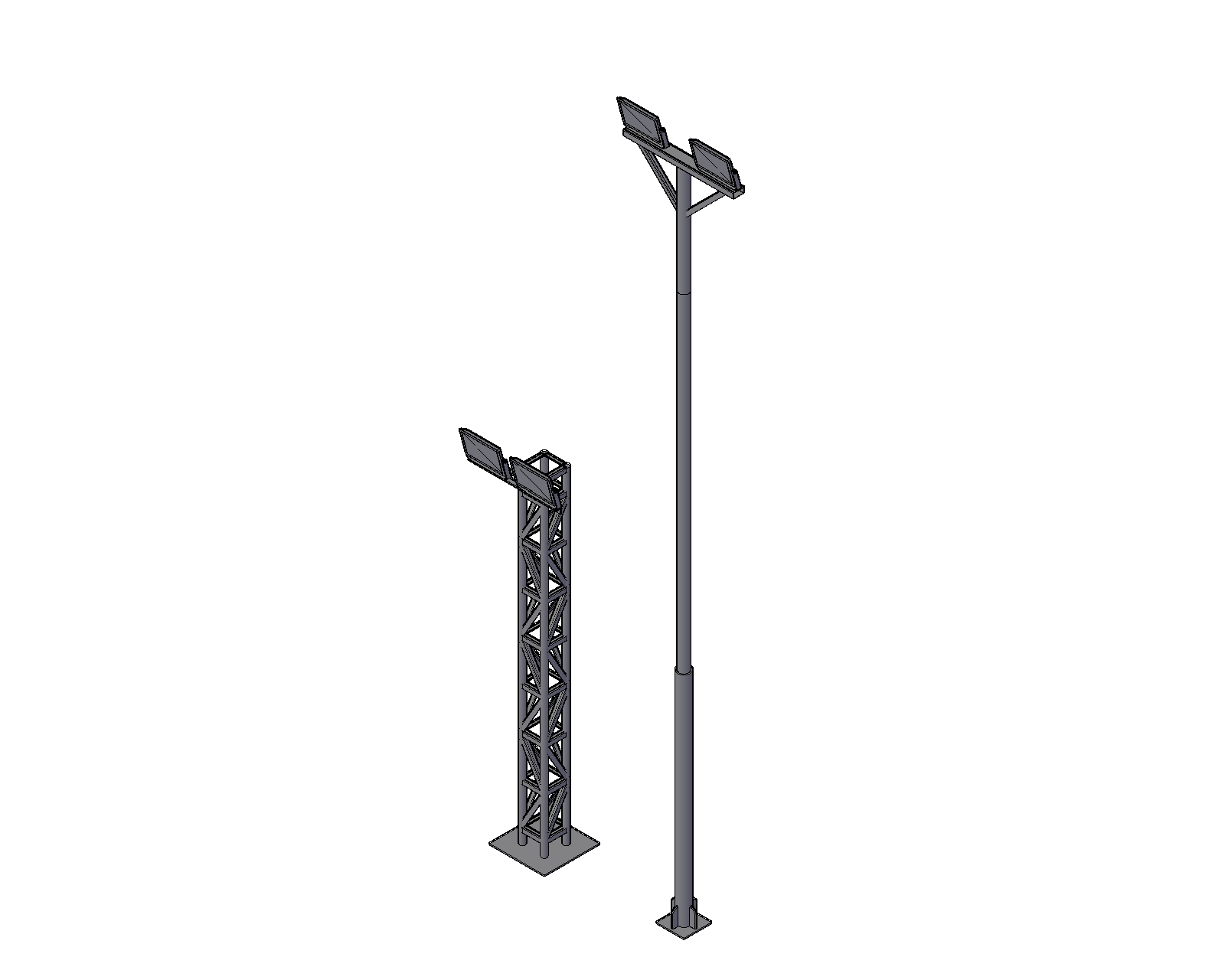 Flood Light DWG 3D Model for Lighting and Architectural Visualization